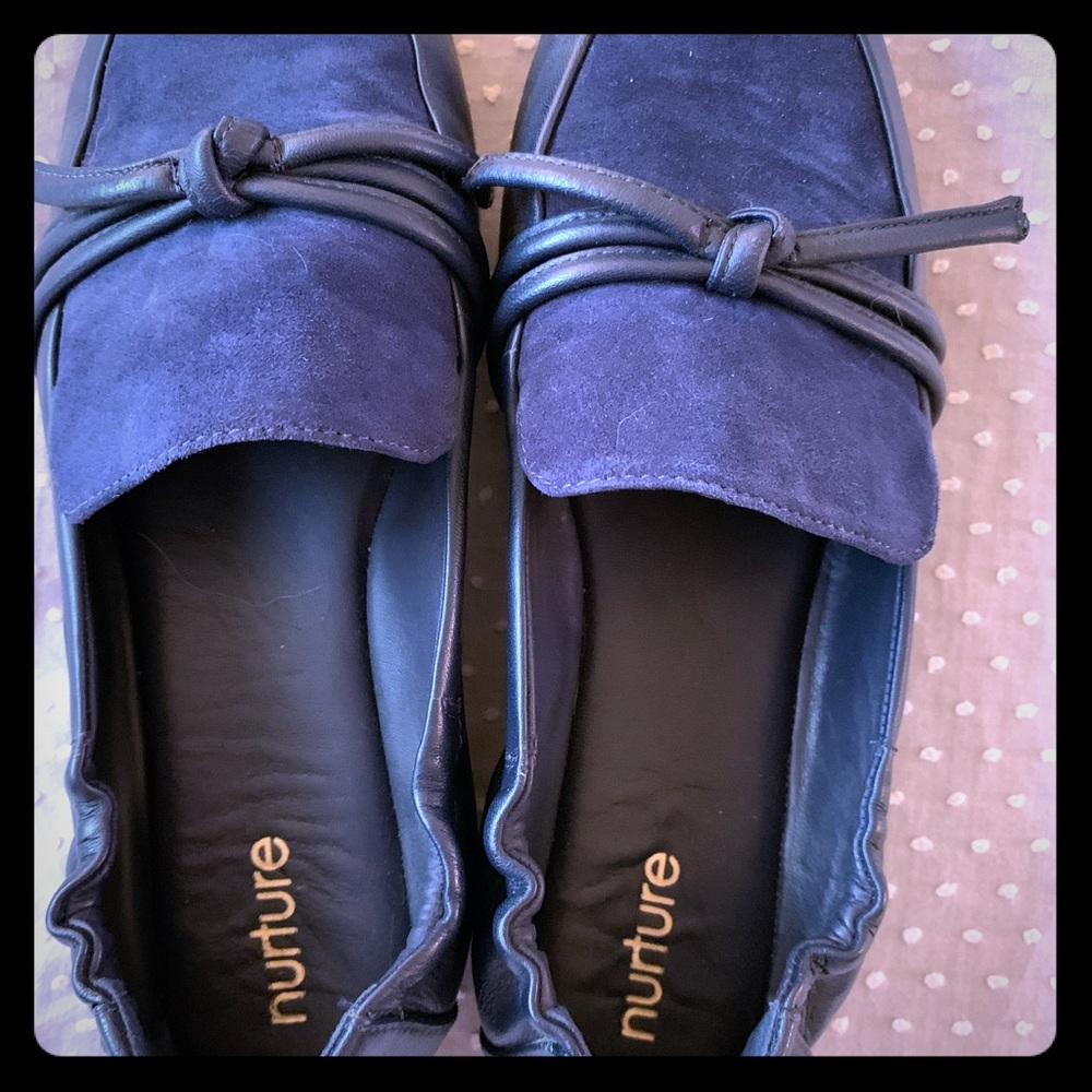 Navy loafers